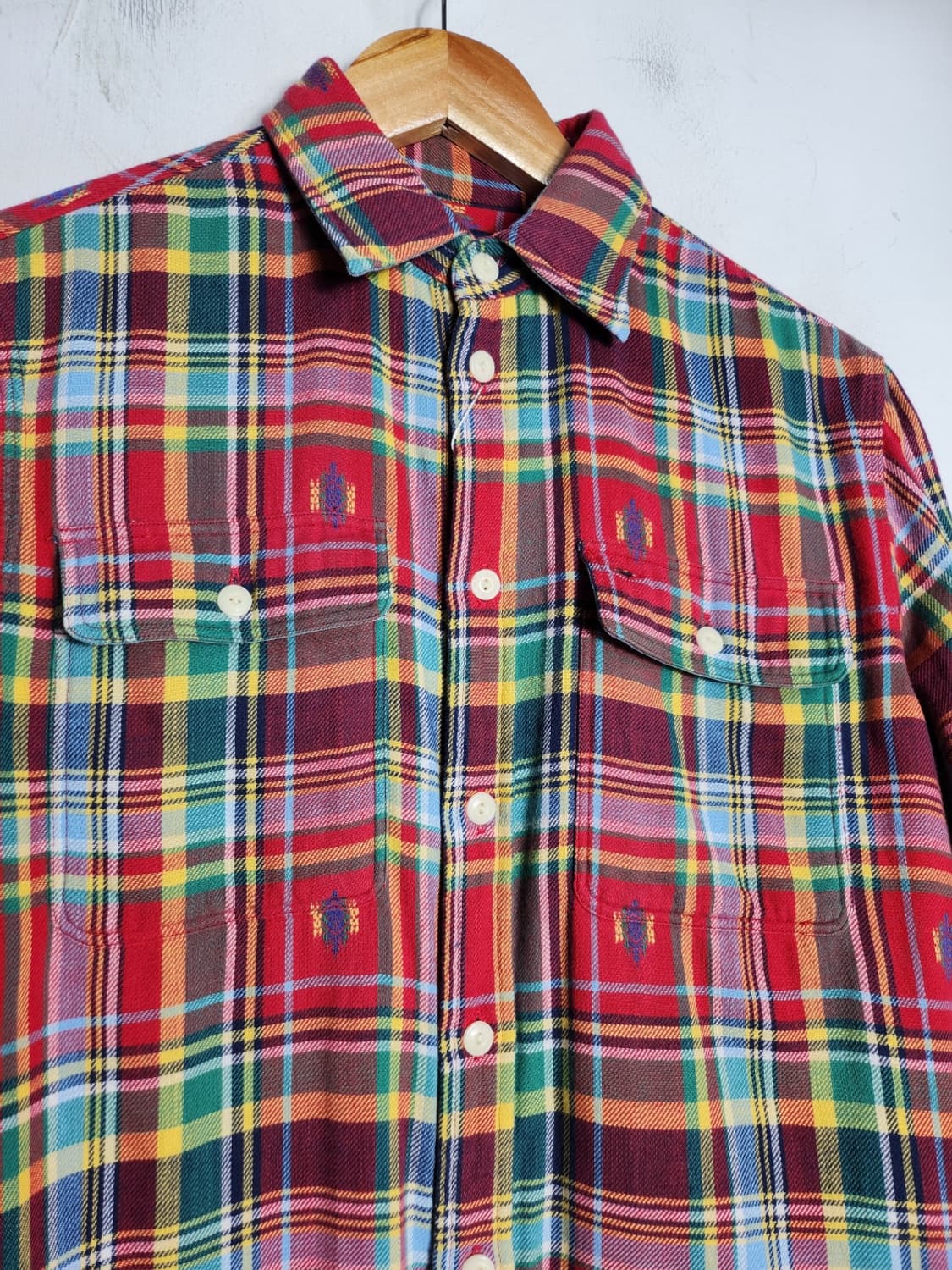 M 폴로 랄프로렌 나바호 패턴 체크 셔츠 상품이미지2