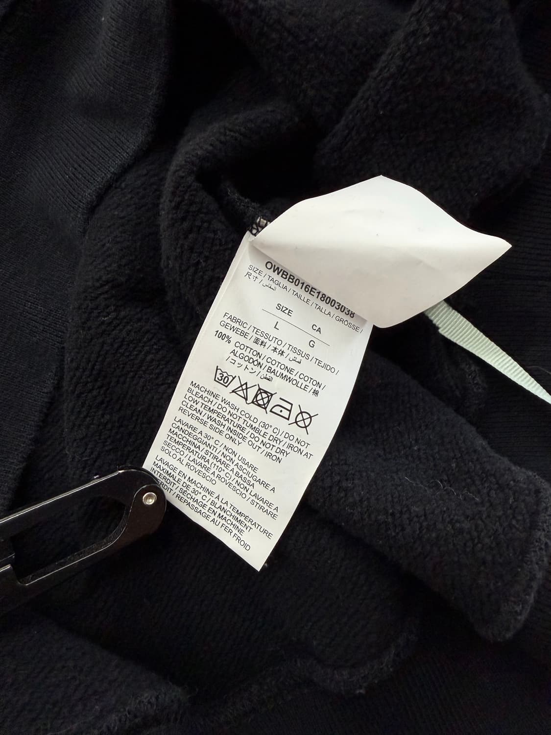 L/ 오프화이트 송치 백로고 후드티 상품이미지9