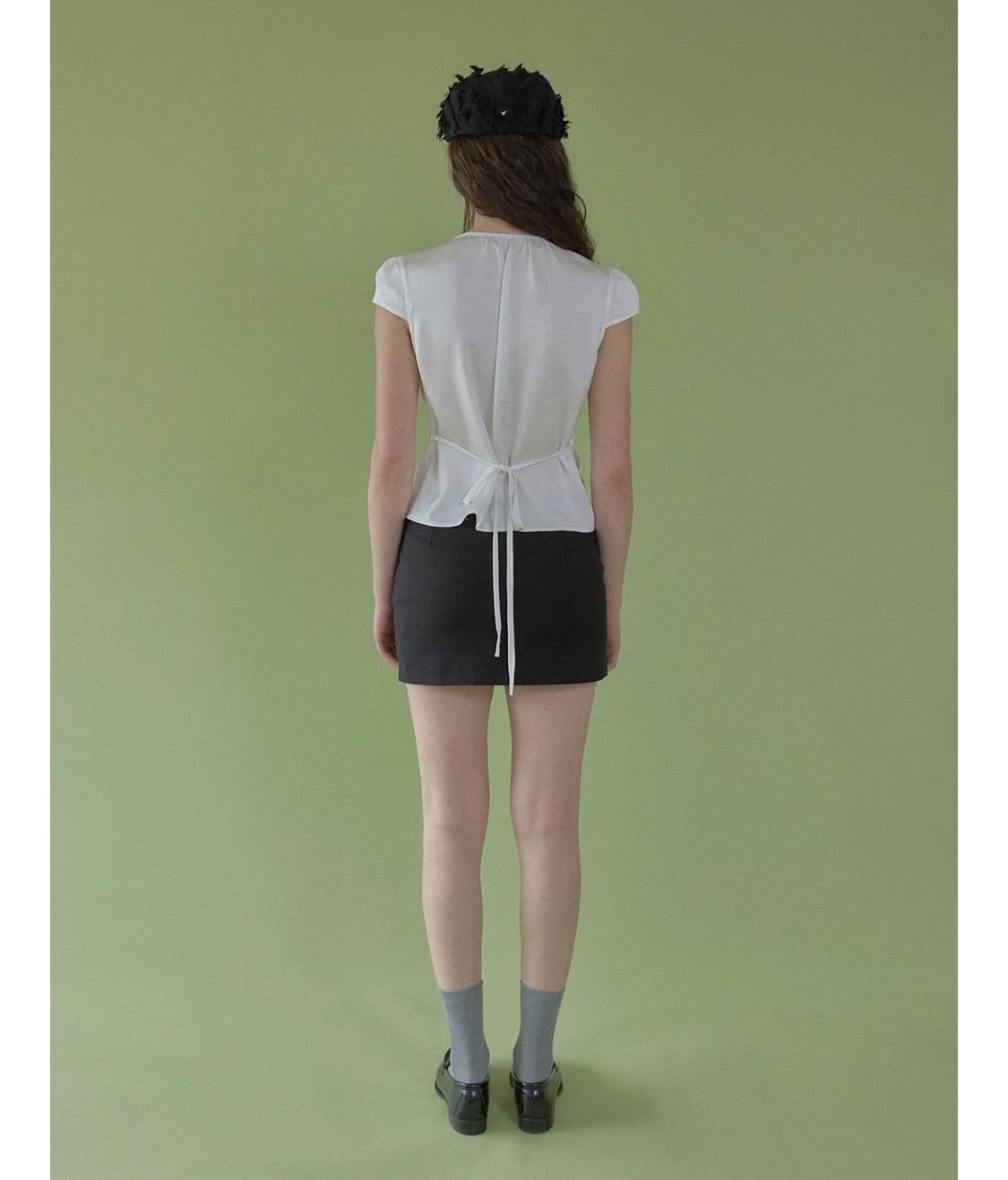 Soft gleam blouse (white) 상품이미지3