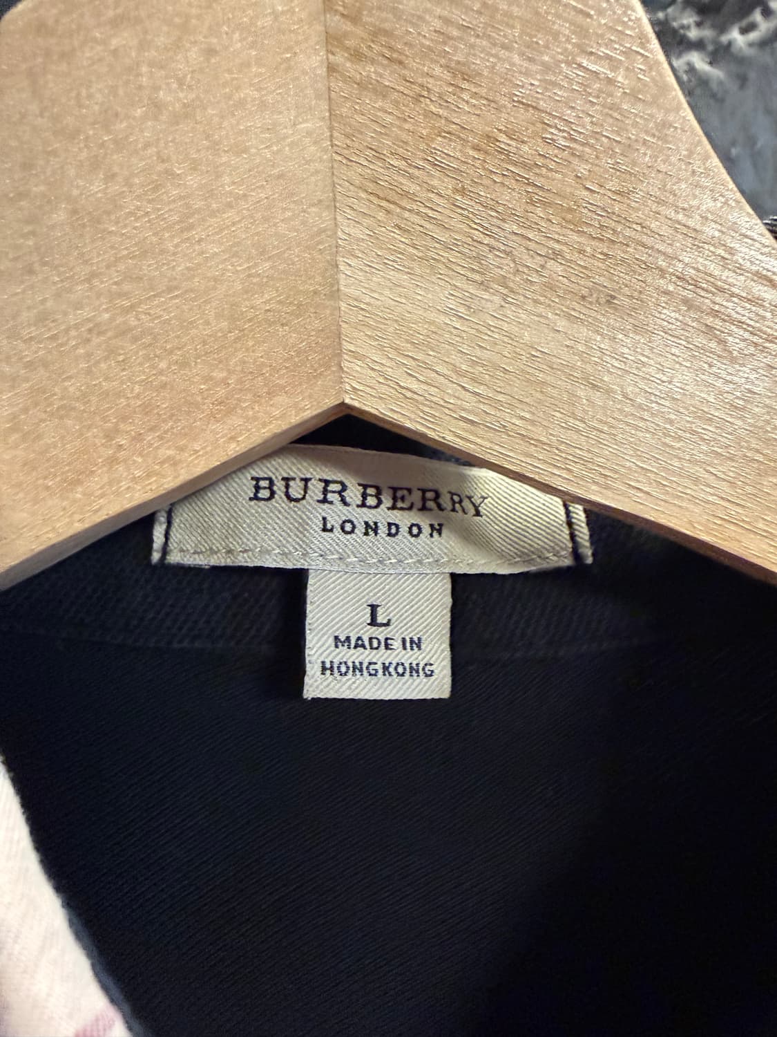 버버리 BURBERRY 런던 체크 카라 반팔 폴로 블랙 L 상품이미지4