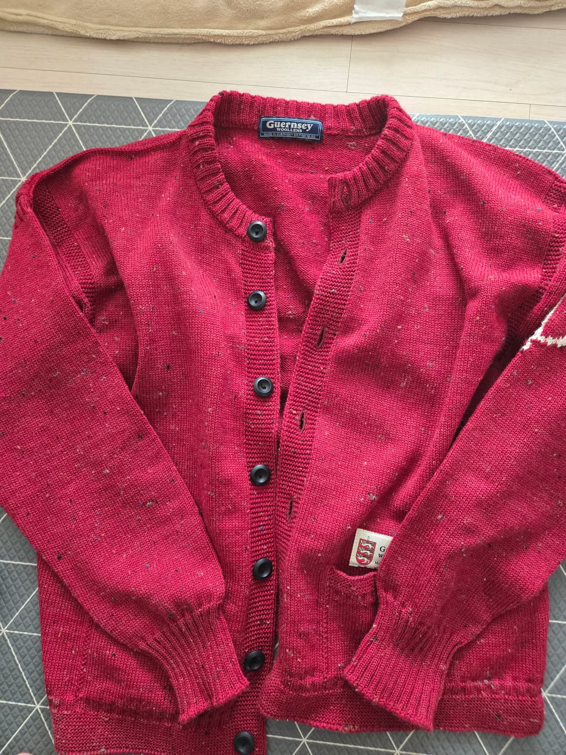 [건지울른스] 레드 가디건 46 상품이미지1