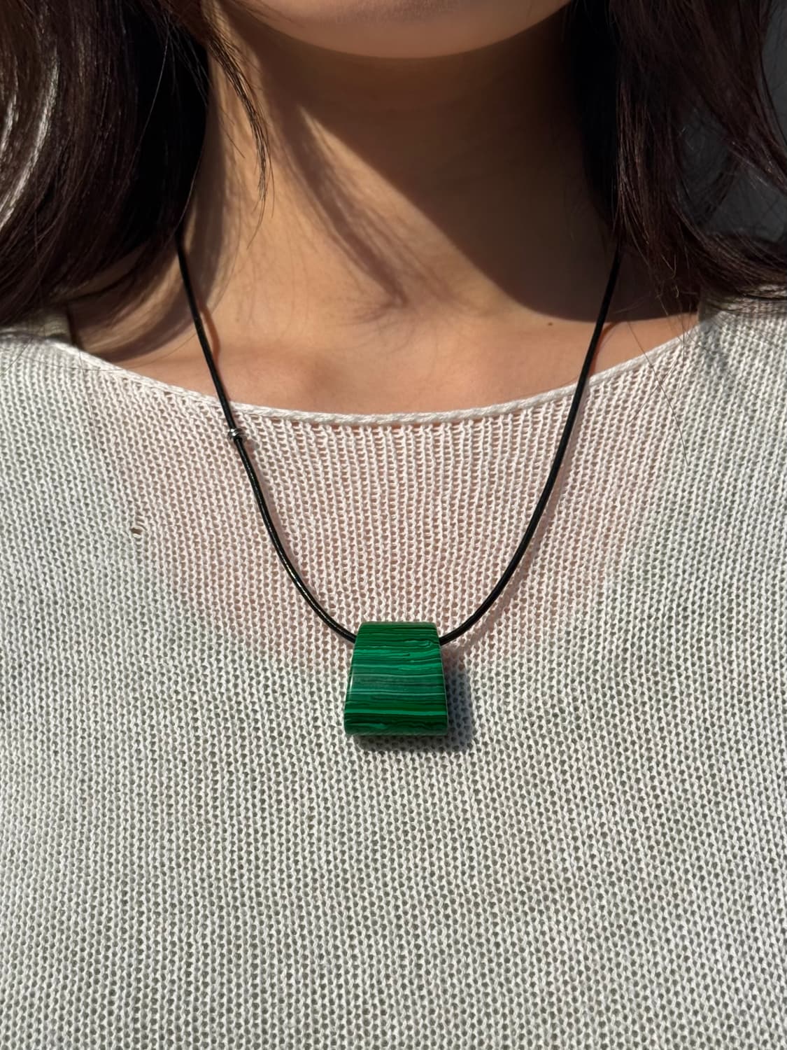 Stone Necklace – Malachite 상품이미지1