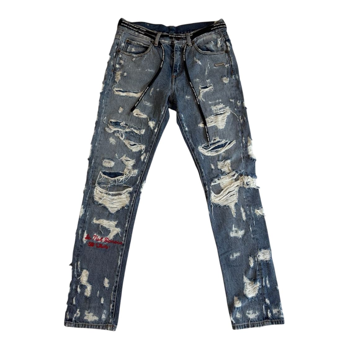 오프화이트 18AW 슬림 백 다트 진  상품이미지1