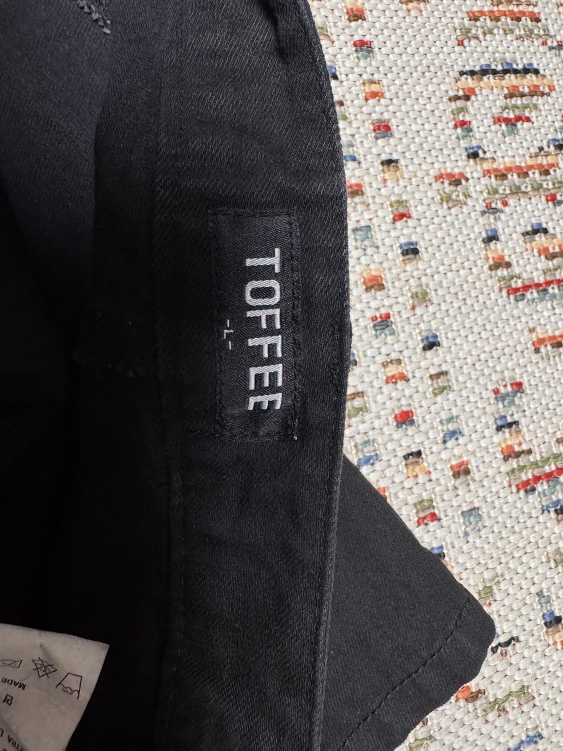 토피 TOFFEE 와이드 데님 팬츠 블랙 L 상품이미지4