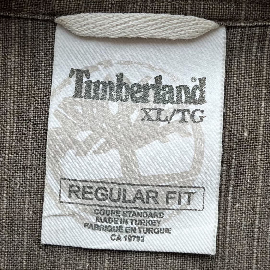 팀버랜드 카키 베이지 오버사이즈 리넨 셔츠 상품이미지6