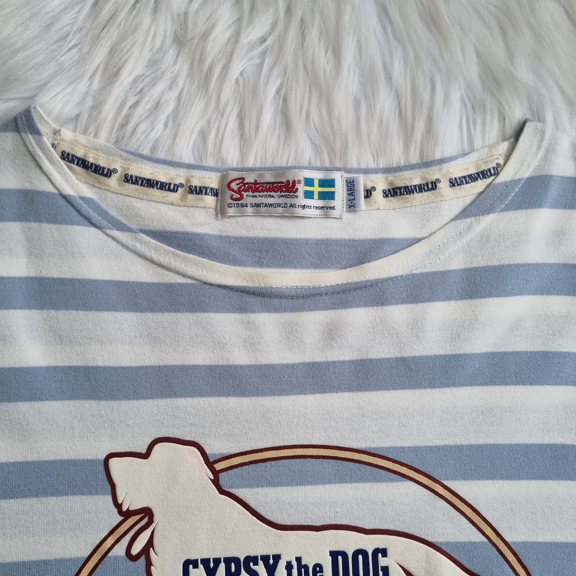 Santaworld 스트라이프 프린트 티셔츠 1975 상품이미지3