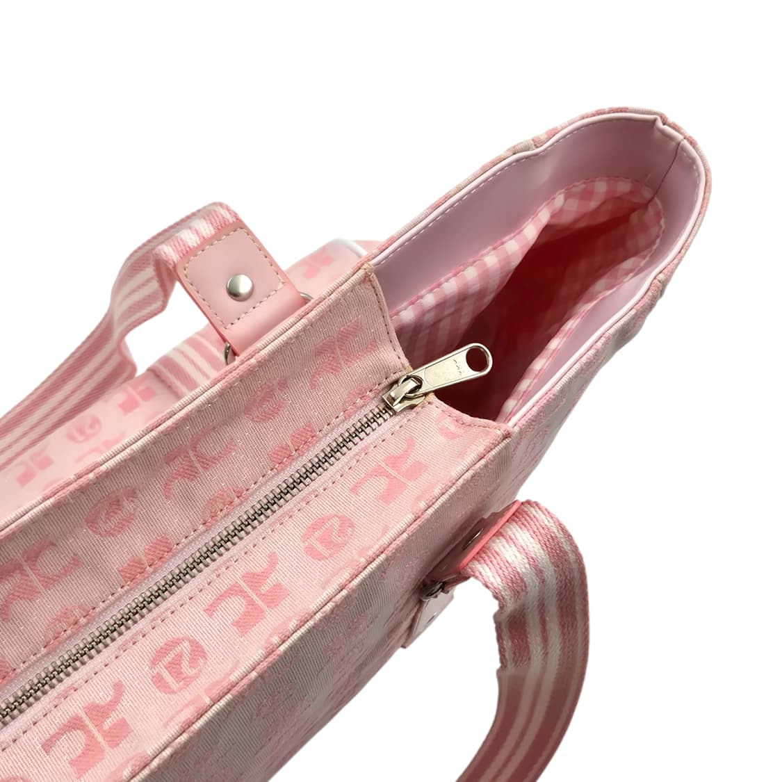 00s 꾸레쥬 핑크 자수 글리터 21 빅 쇼퍼백 상품이미지6