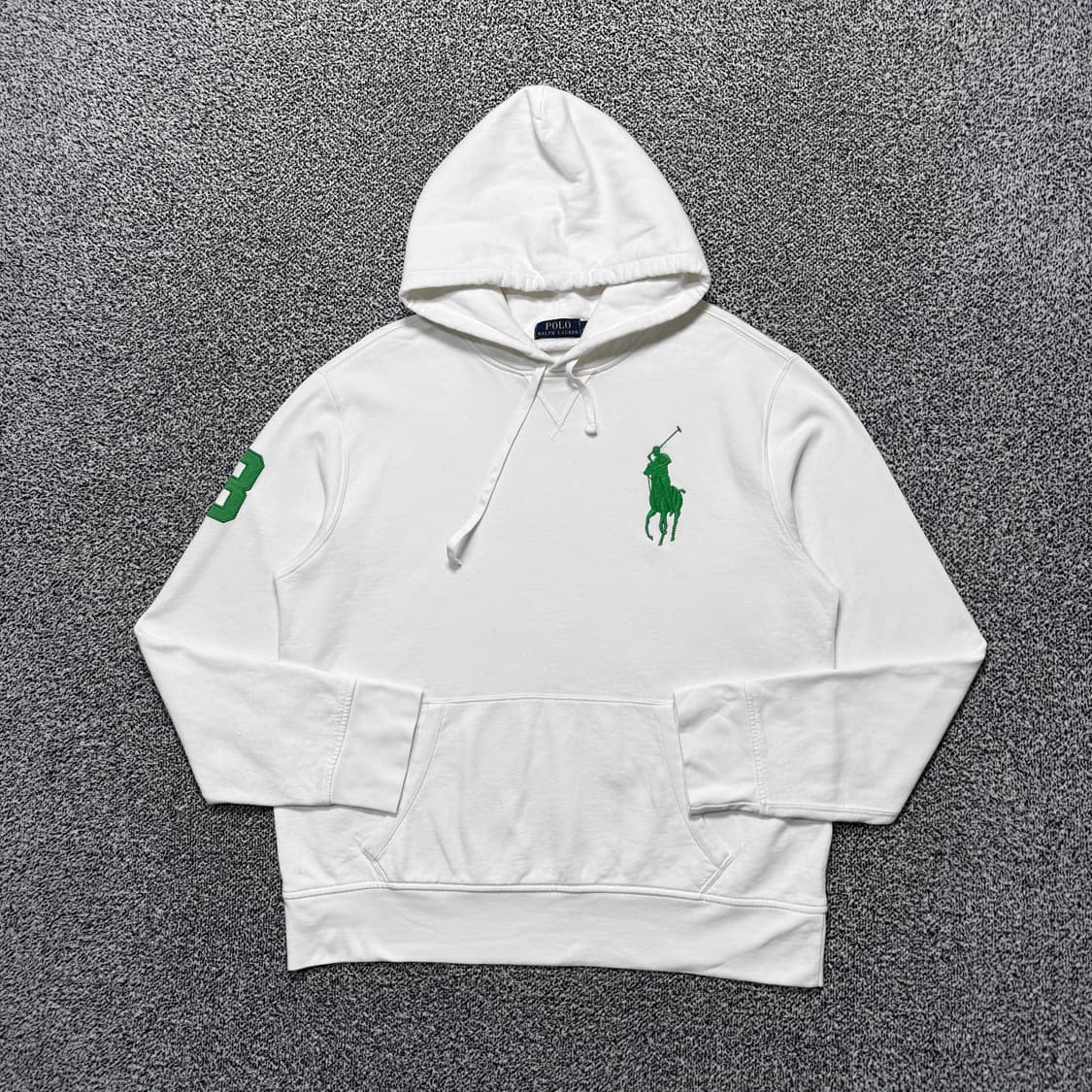 Name : 폴로 랄프로렌 그린 빅포니 화이트컬러 후드티 :)  상품이미지1