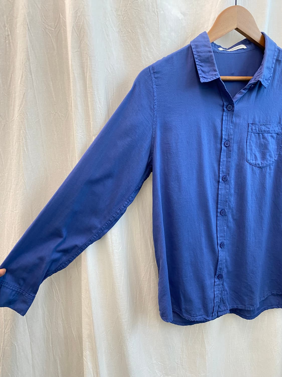 내추럴 블루 면셔츠(M) 상품이미지6