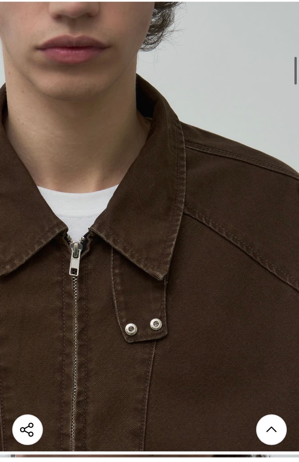 (새상품)(L) [데일리룸X알리스] 페이디드 그레인 코튼 블루종 자켓 상품이미지7