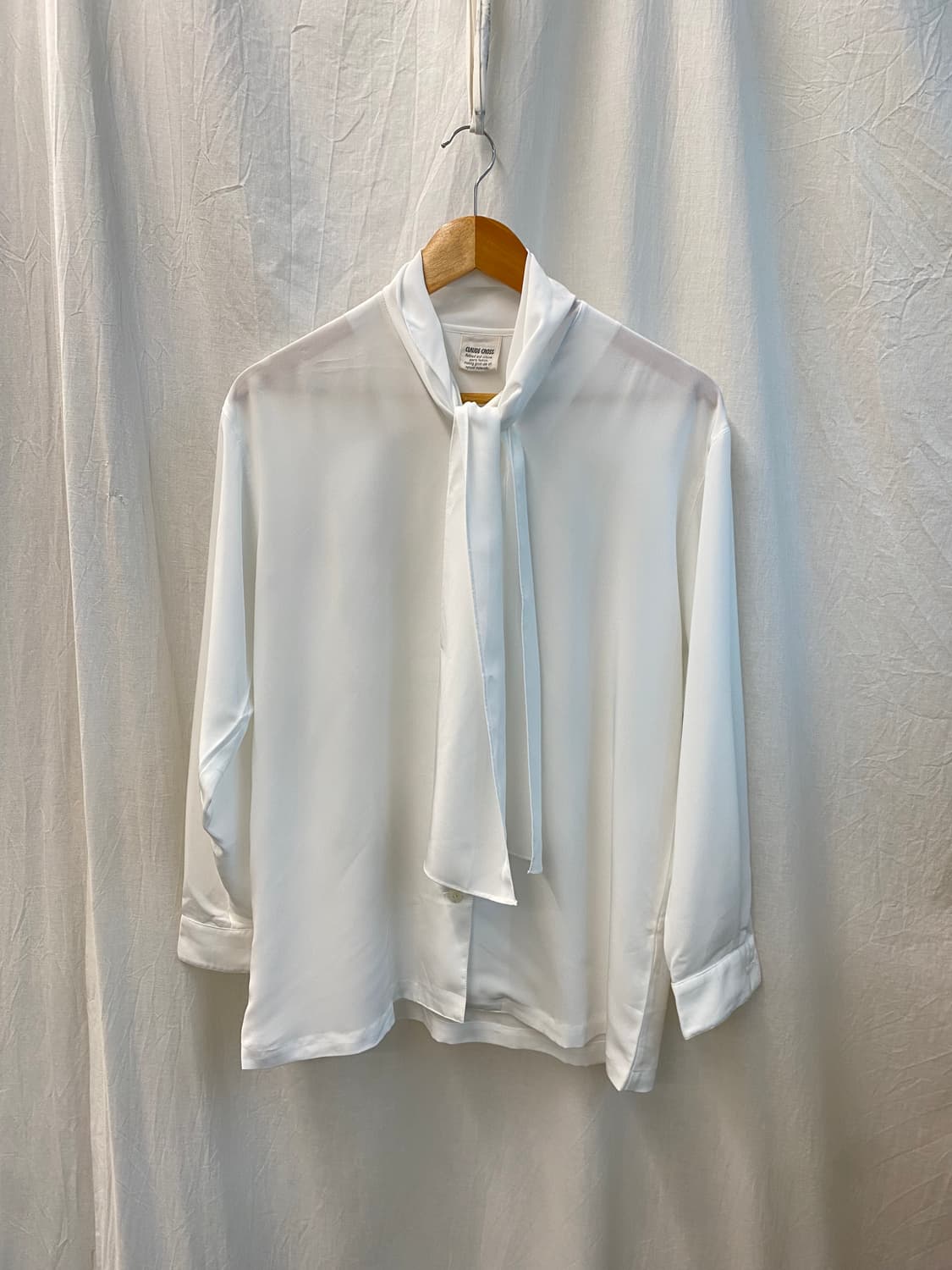 화이트 리본 블라우스(L) 상품이미지2