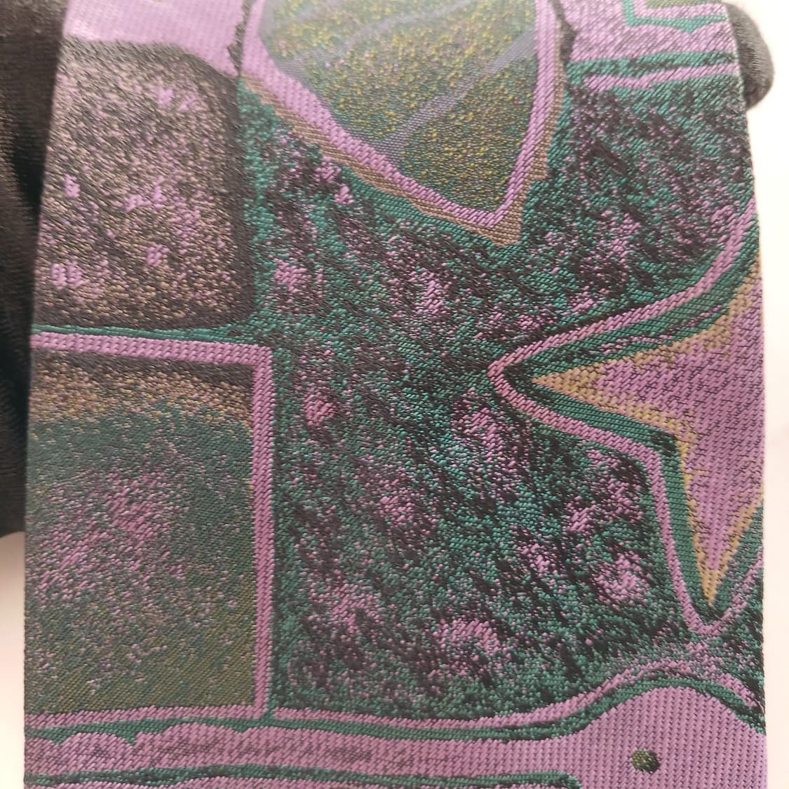 티노 코스마 실크 퍼플 아트 패턴 넥타이 9.7cm A등급 A18798
 상품이미지6