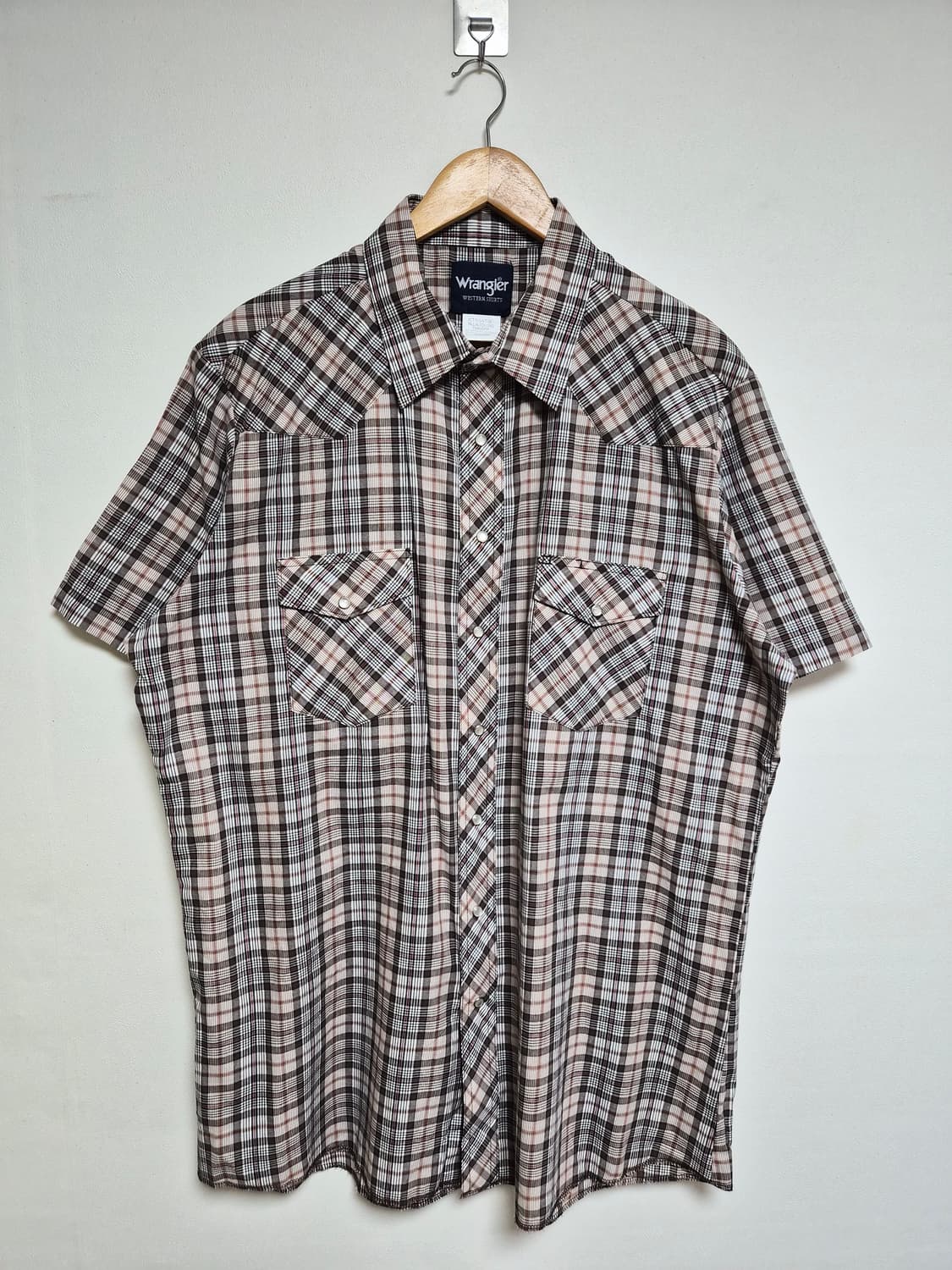 랭글러Wrangler 체크 웨스턴 셔츠 XL사이즈 - S356 상품이미지1