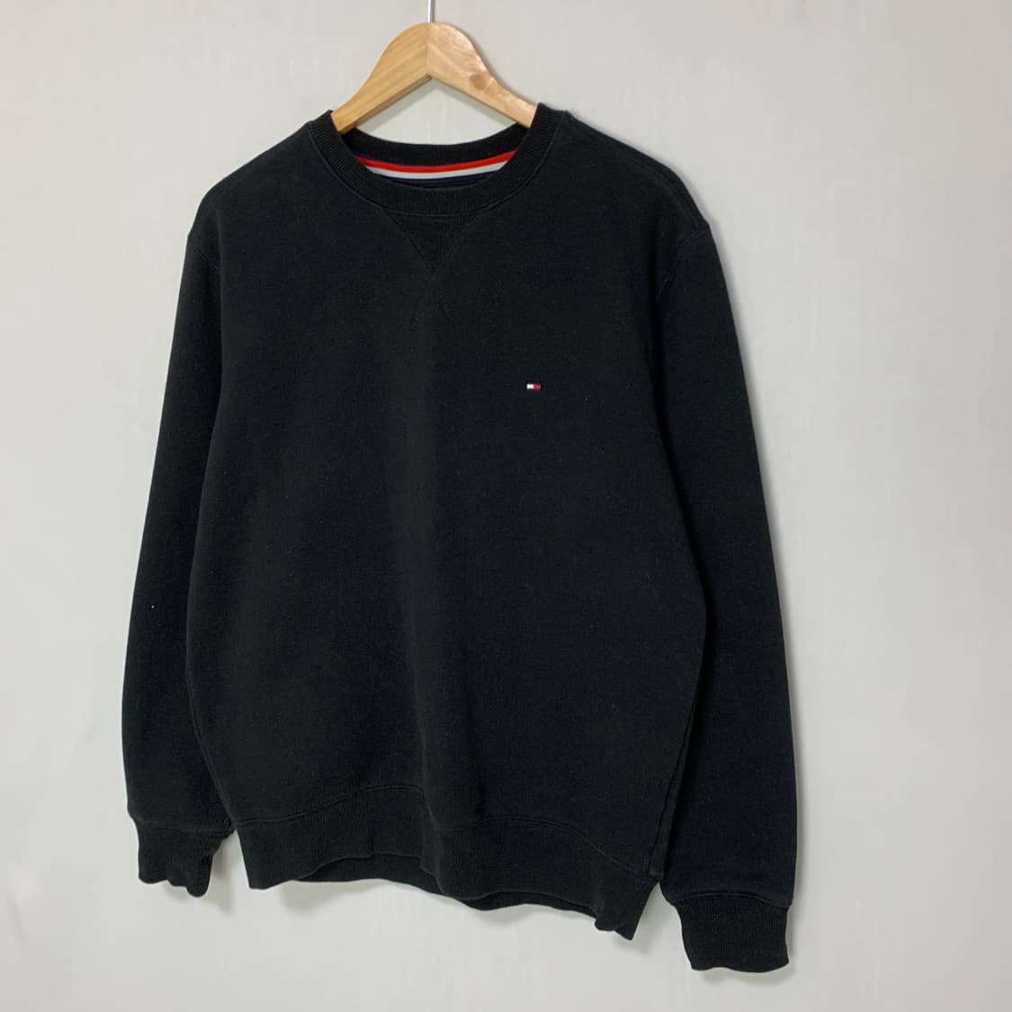 타미힐피거 블랙 맨투맨 티셔츠 빈티지 남녀공용 여성 L 상품이미지2