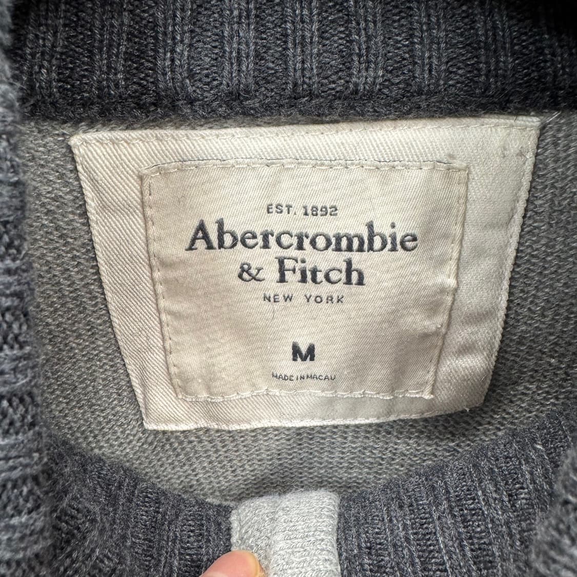 00s 아베크롬비 자켓 전면 피치 로고 디테일 니트 집업 상품이미지6