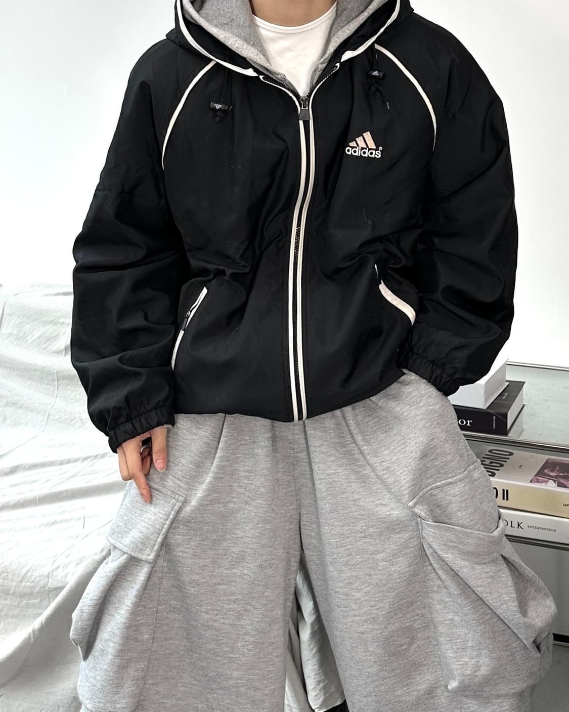 아디다스 00s 올드스쿨 후드 바람막이 XL 상품이미지2