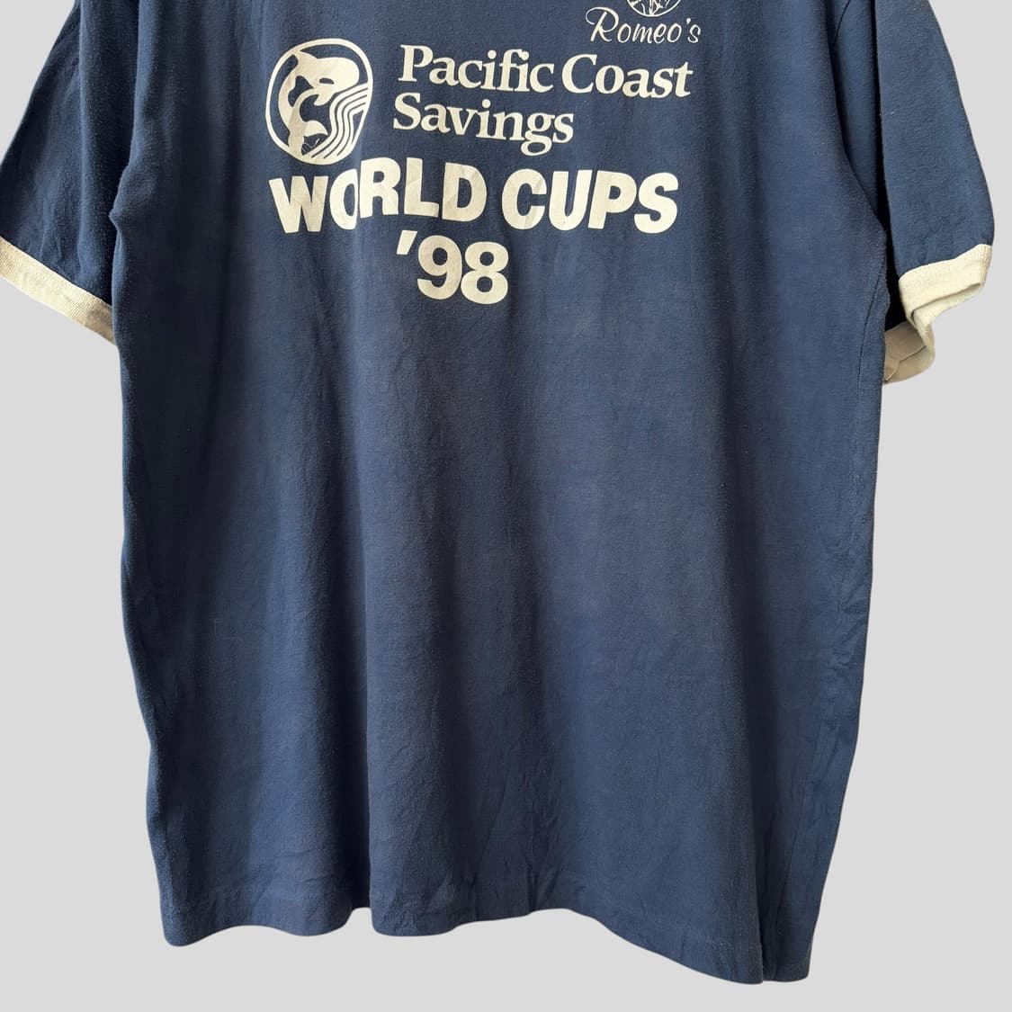 (XL)90s 빈티지 98월드컵 이태리 링거 반팔티셔츠 상품이미지4