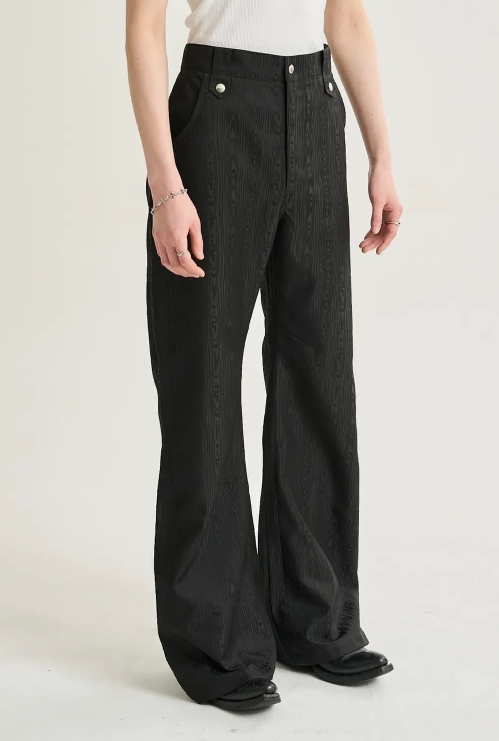 몽세누 montsenu 자카드 플레어 팬츠 상품이미지2