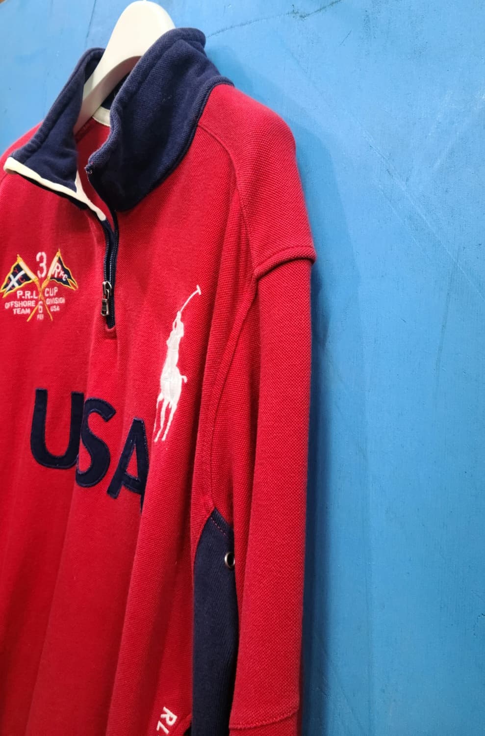 성조기 폴로 빅포니 USA 레이싱  반집업 상품이미지5