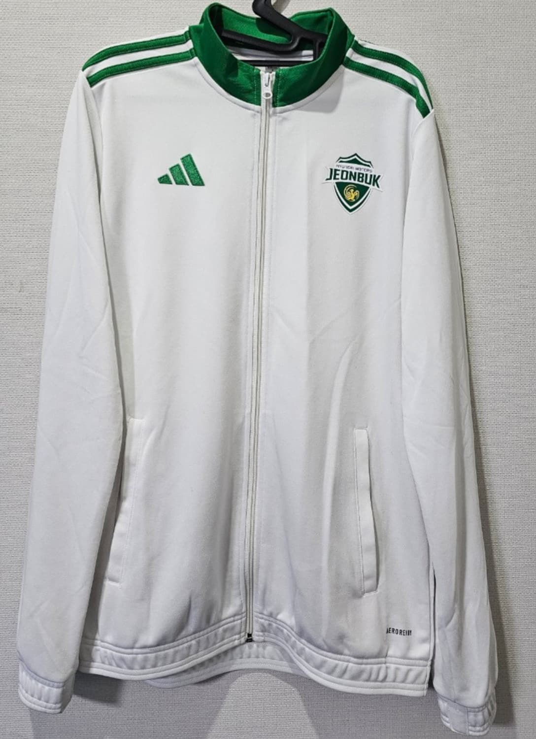 아디다스 전북현대 화이트 트랙탑 유니폼 트랙 자켓 95/M 상품이미지1