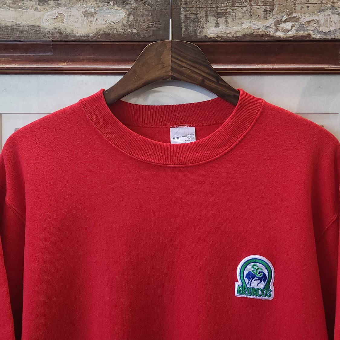 90s 프룻오브더룸 빈티지 스웻셔츠 플레인 스웻셔츠 레드 m 상품이미지3