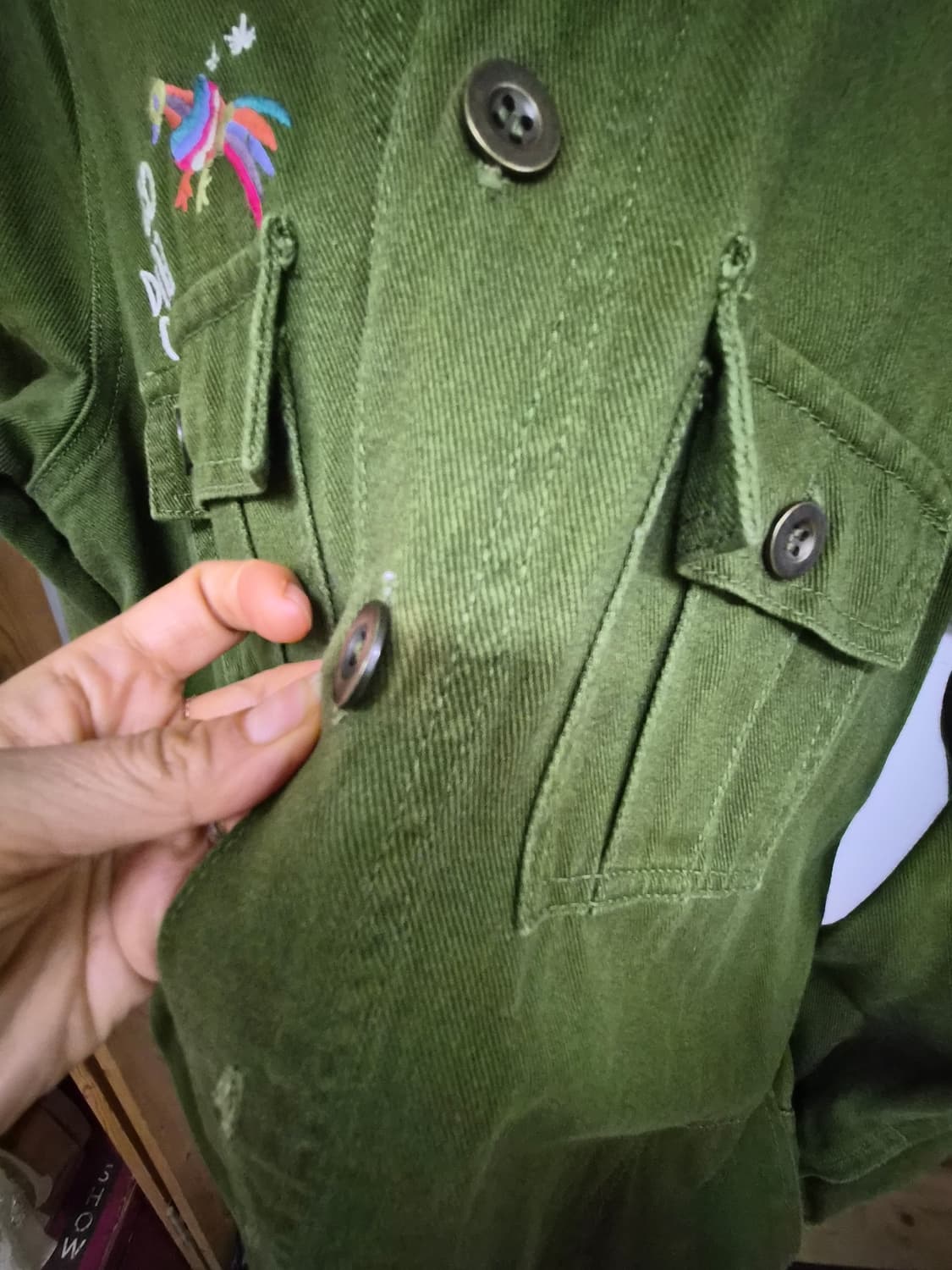 titicaca 티티카카 자수 야상롱셔츠 상품이미지4