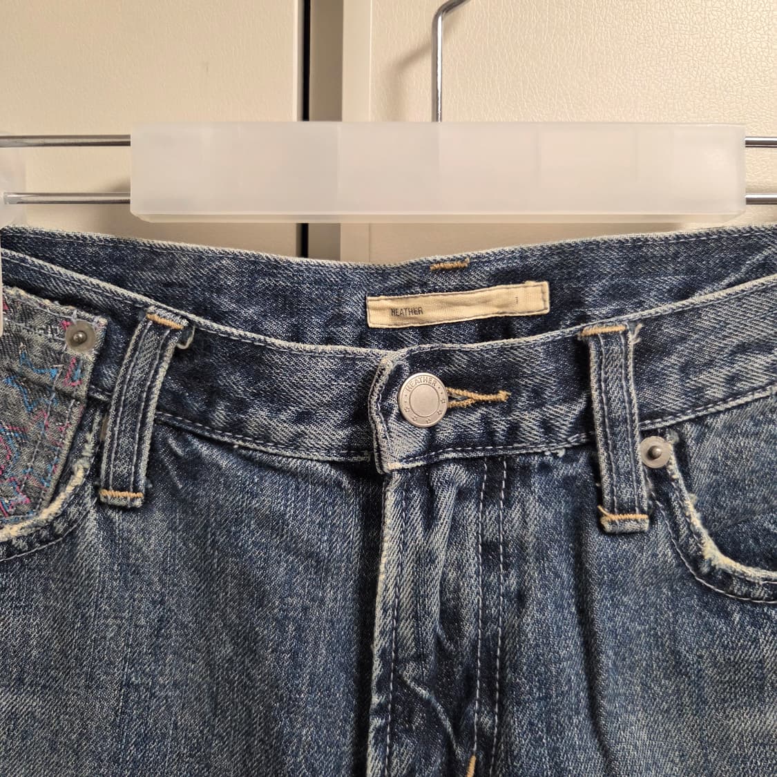 Heather 재팬 패치워크 스트레이트 데님팬츠 28-29 상품이미지5