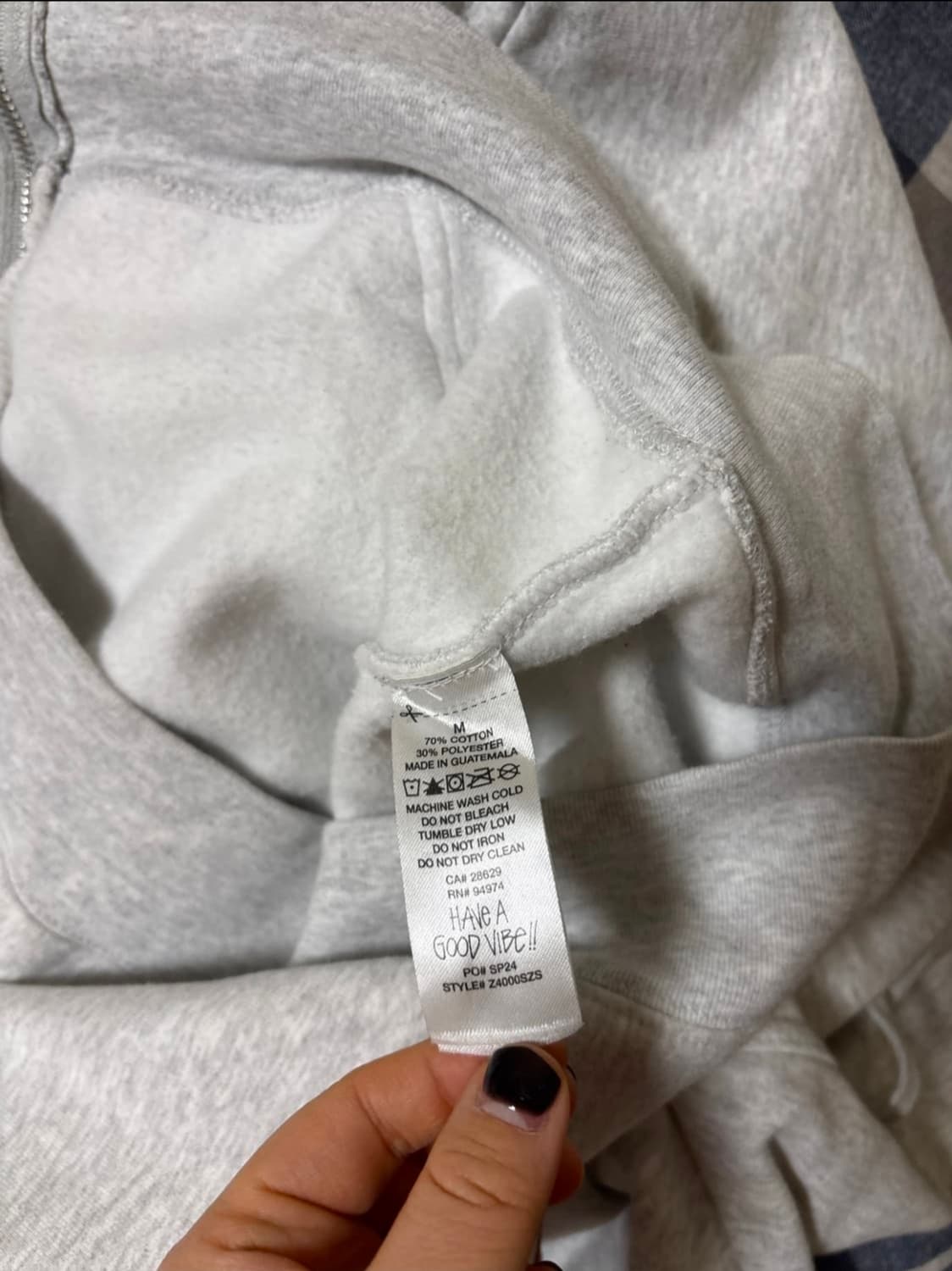 스투시 DNA 후드집업 애쉬헤더 (M) 상품이미지5