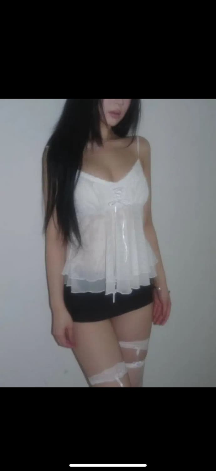 엔젤넘버555 Sheer Babydoll Top 쉬어 베이비돌 탑 화이트 상품이미지1
