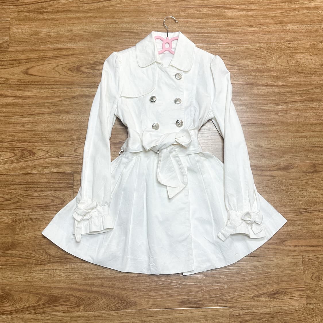 빈티지 리즈리사 화이트 원피스 코트 히메갸루 로걀 라떼 달천깔 헤이세이 상품이미지1