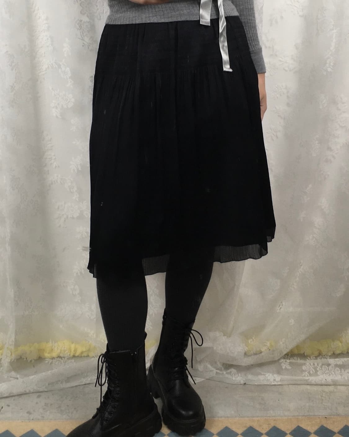 COMME CA ISM Chiffon Pleated Skirt 상품이미지6