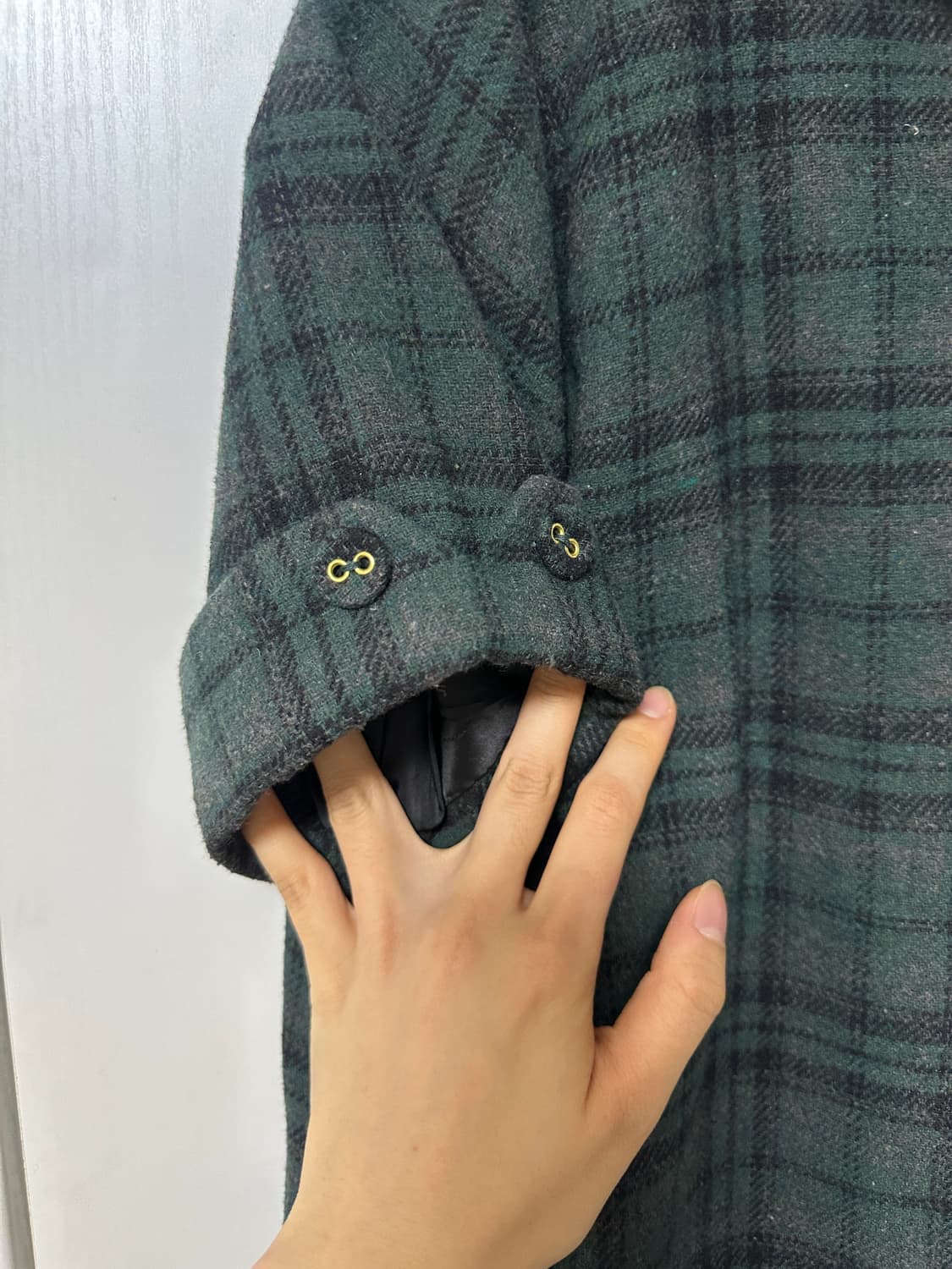 어스뮤직 빈티지 반팔 체크 원피스 상품이미지3