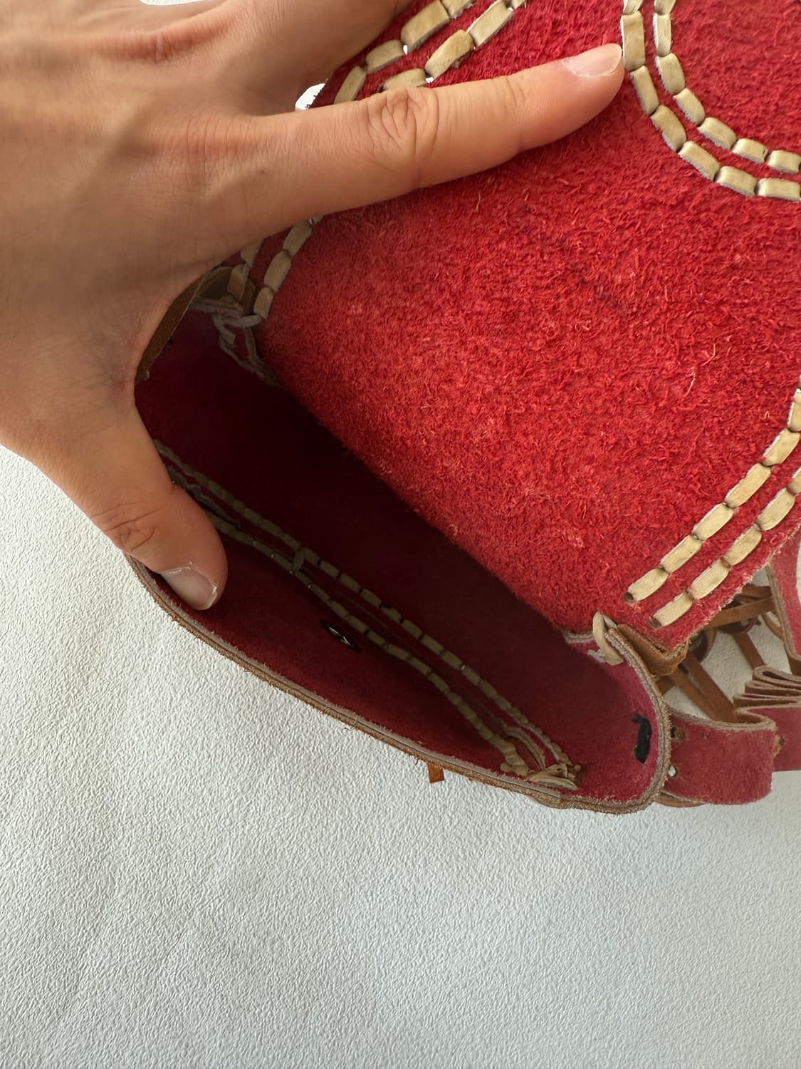 Pre owned 스웨이드 웨스턴 미니백 상품이미지8