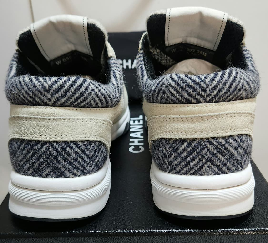 [정품] 샤넬 스니커즈 운동화 스웨이드 CC로고 헤링본 36.5 한정판 상품이미지6