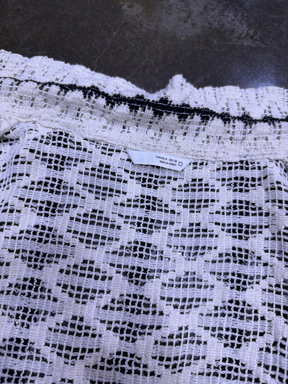 자라 크로셰 스트럭처 아이보리 셔츠 남방 S 상품이미지9