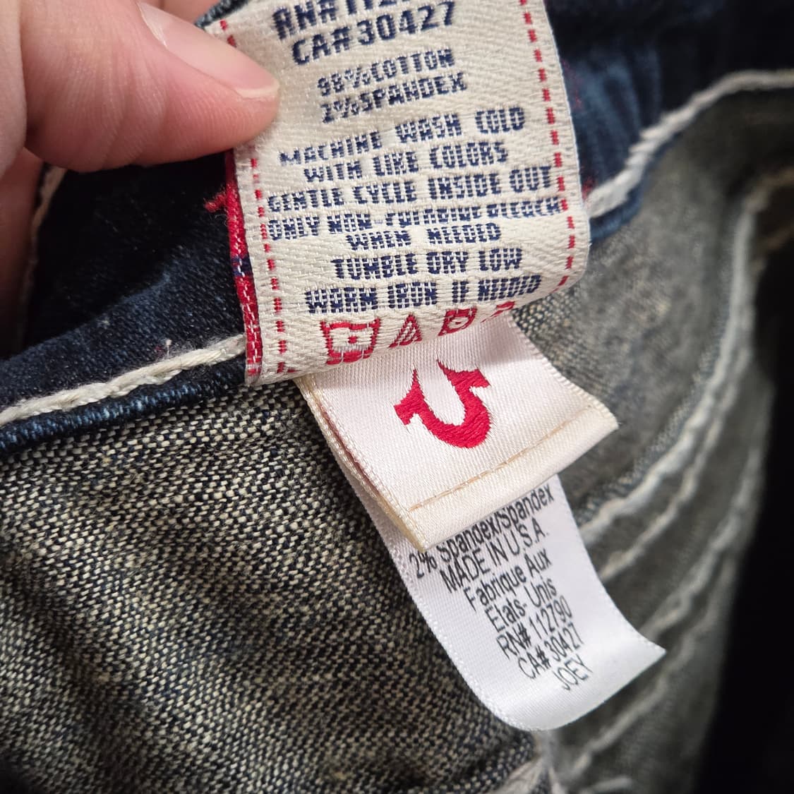 트루릴리전 USA 조이 슈퍼티 워싱 부츠컷 데님 팬츠 상품이미지10