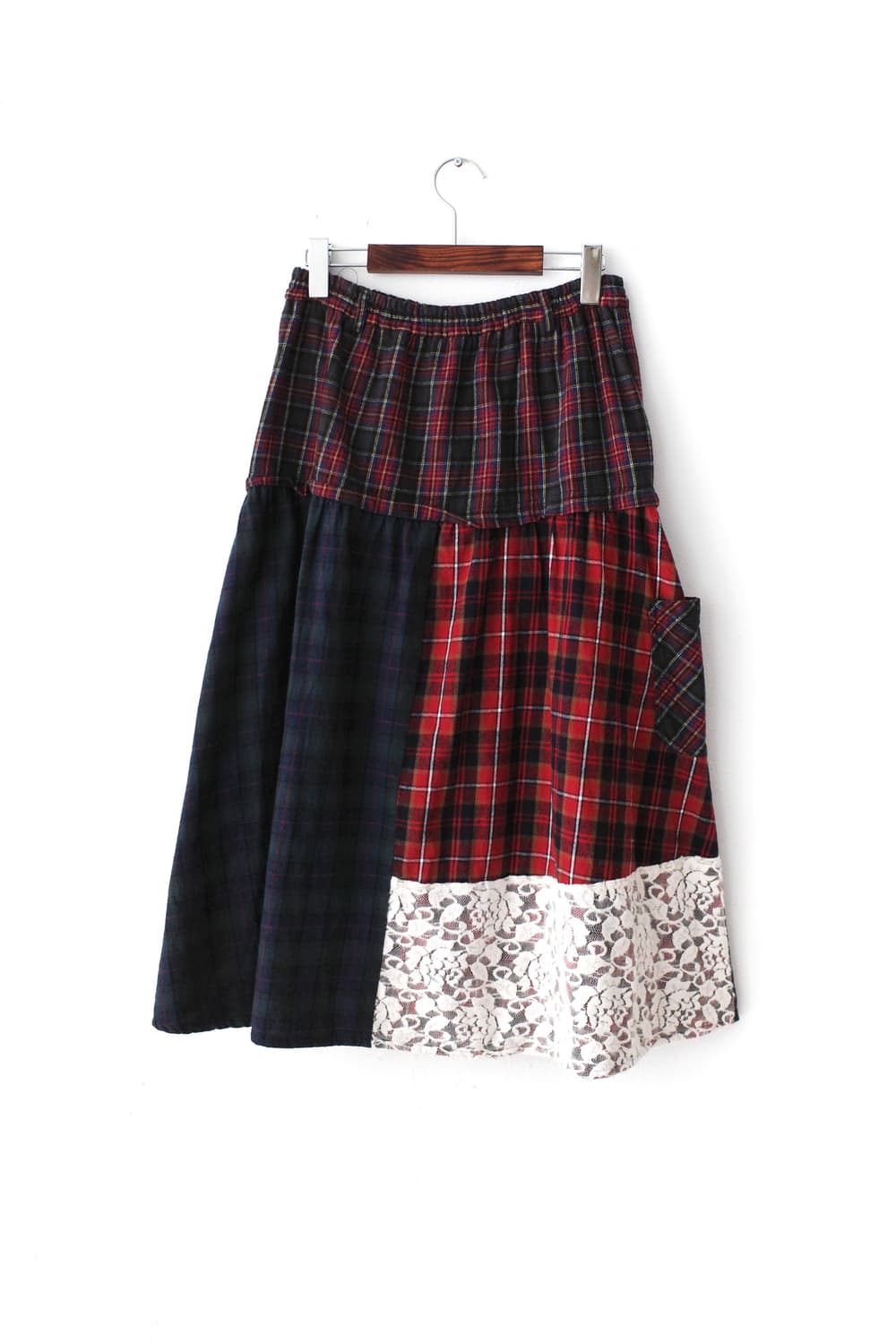 lace check pocket skirt  상품이미지2