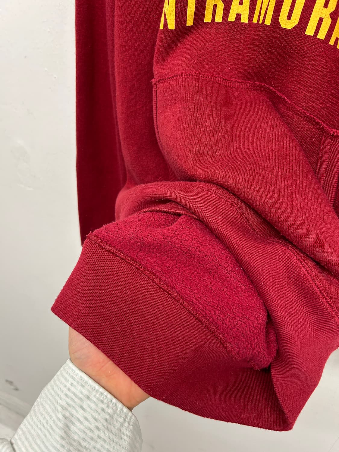 빈티지 러셀 RUSSELL ST.ANSELM'S 버건디 후드티 상품이미지4