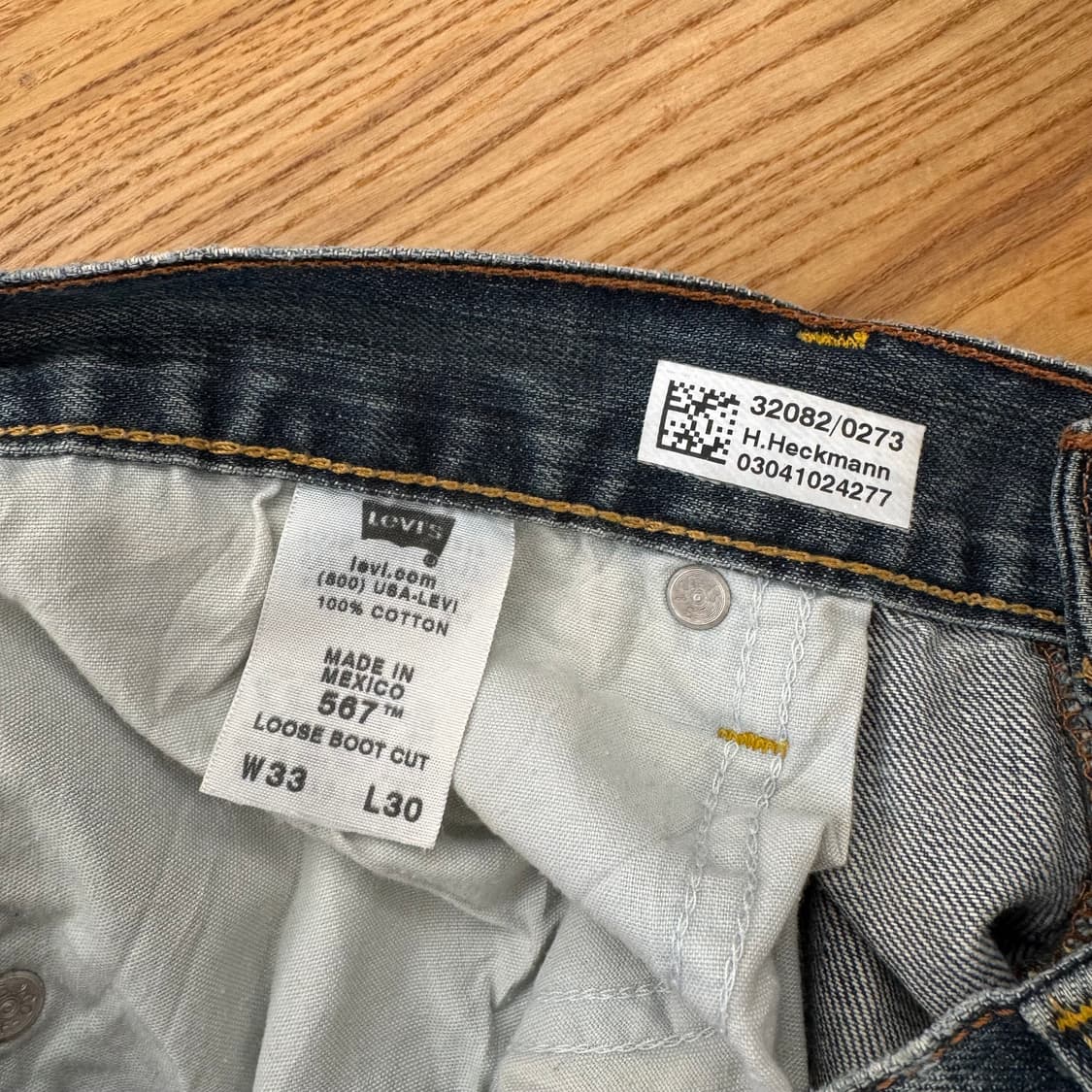 리바이스 567 루즈 부츠컷 데님 (33)   상품이미지7