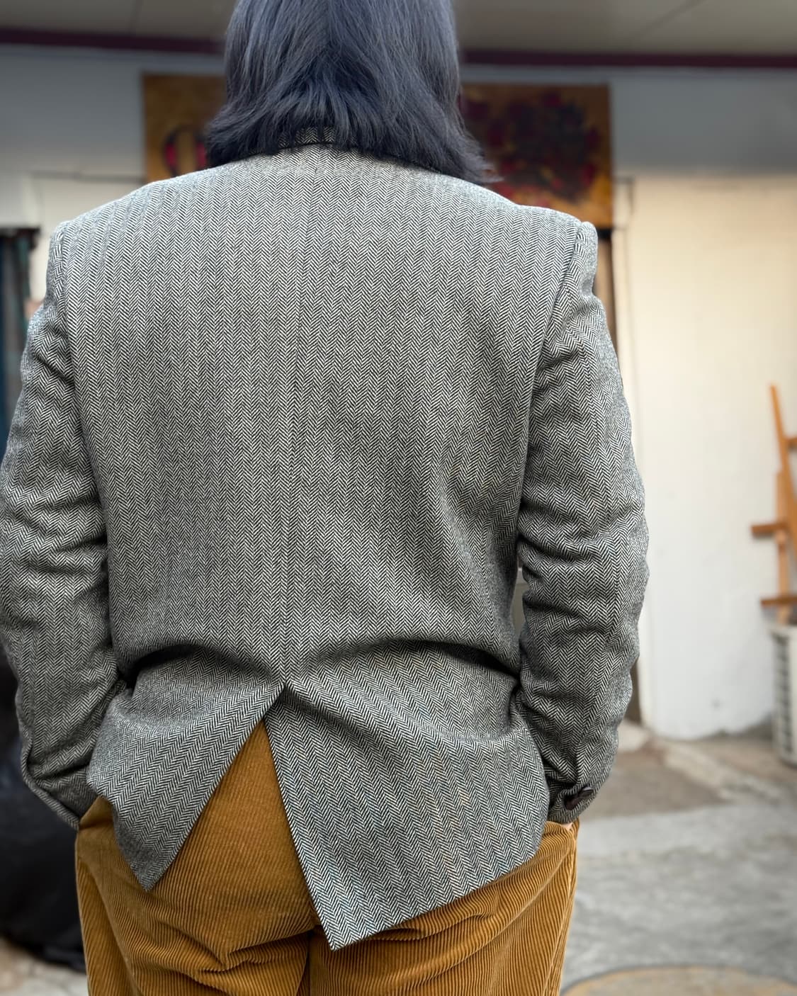 지오투 헤링본 트위드 울 자켓 105 상품이미지10