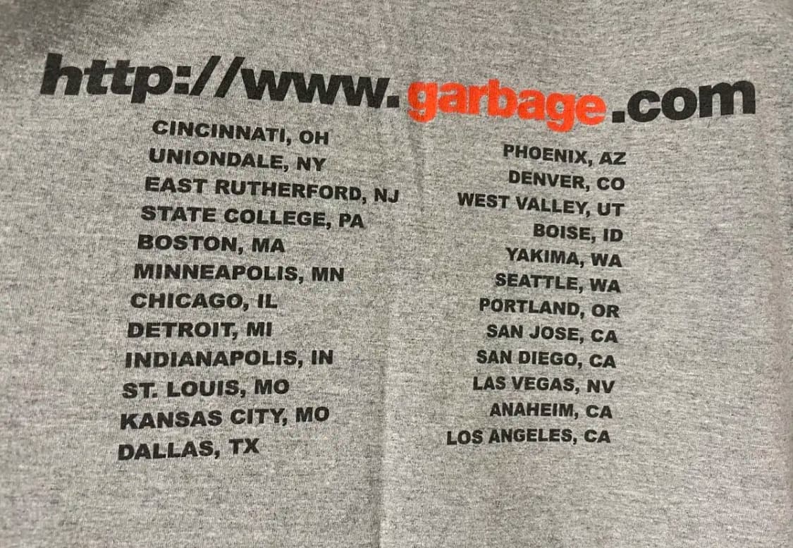 가비지 90s 밴드티 상품이미지4