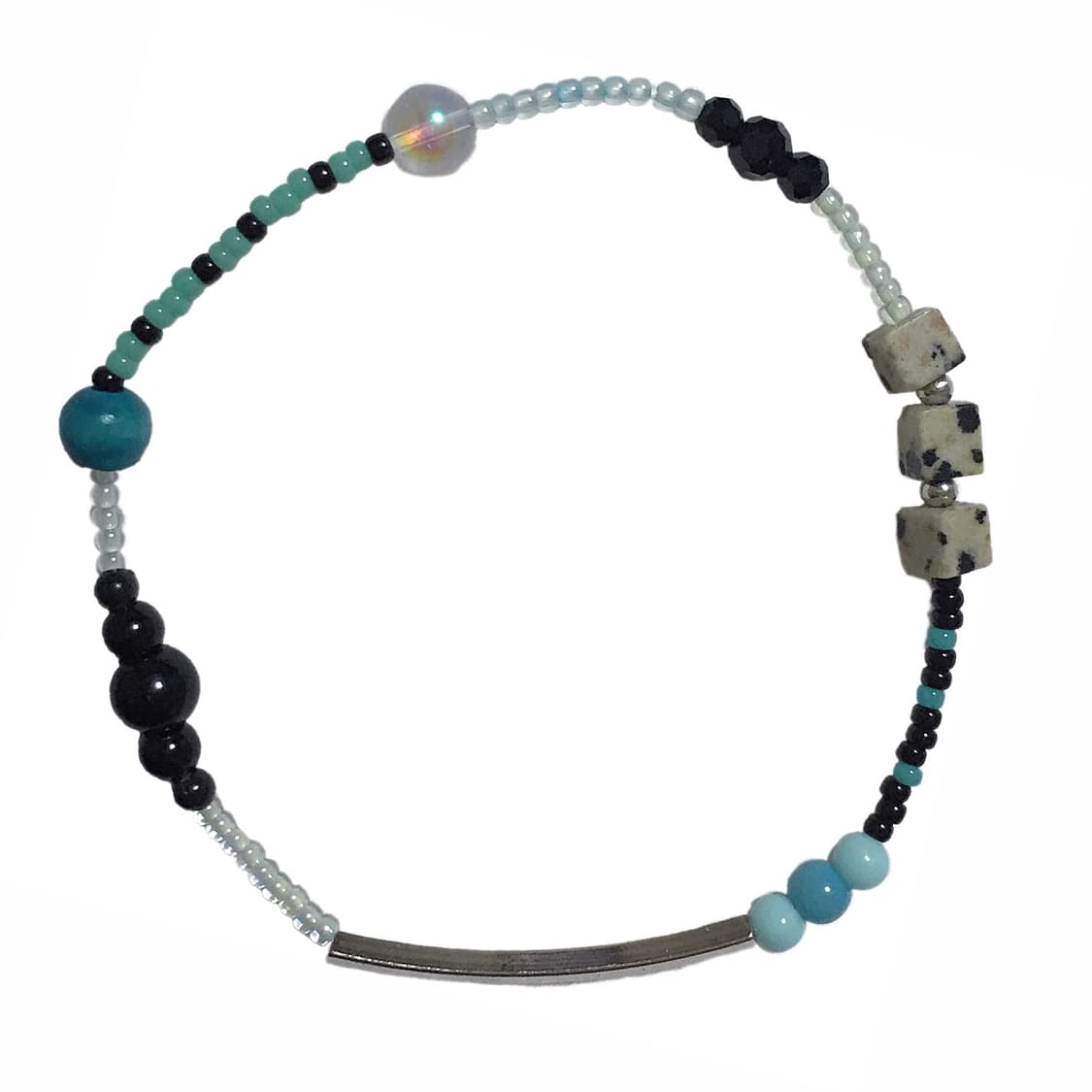 블루블랙 비즈 팔찌 상품이미지1