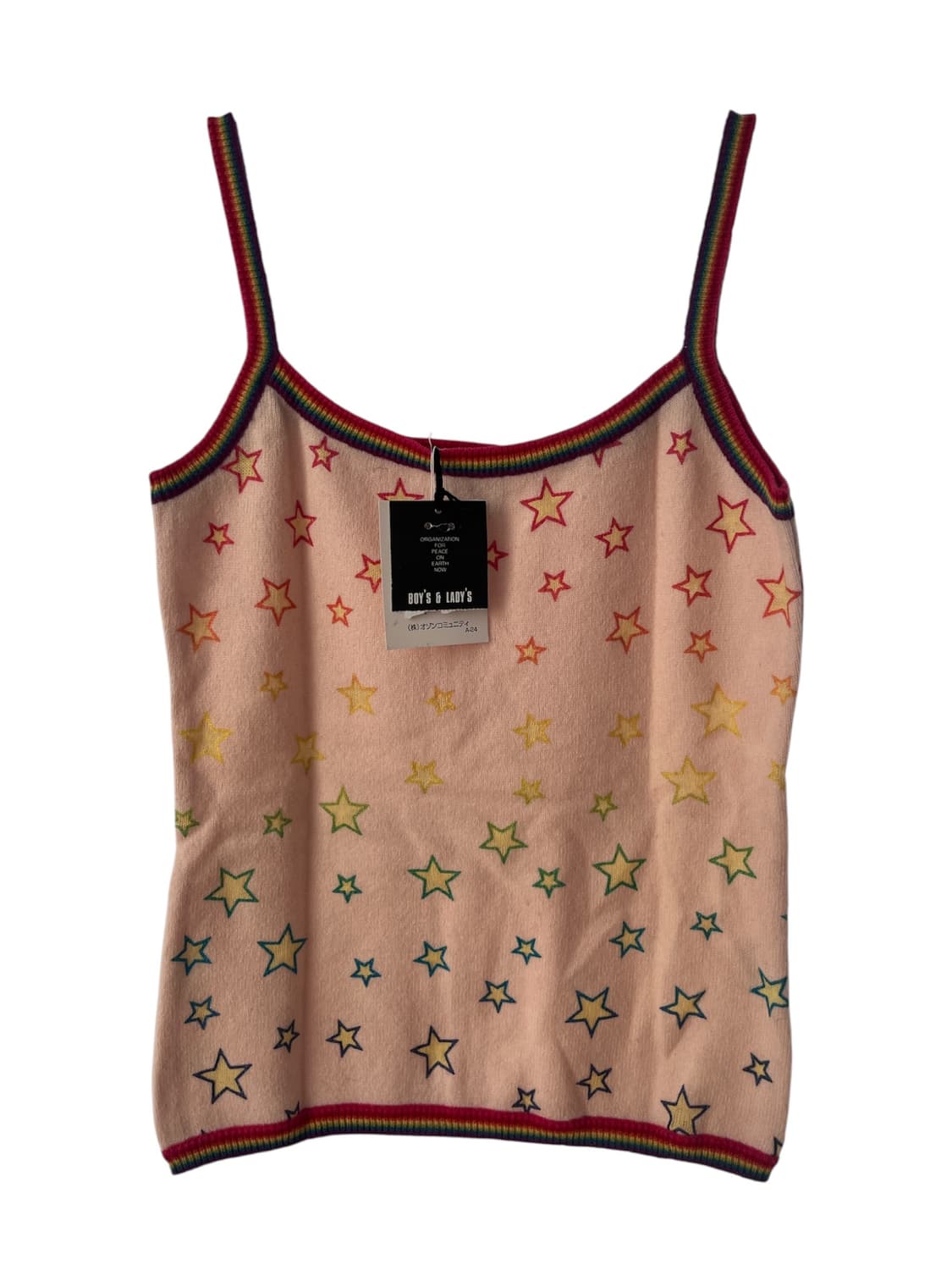 (새상품) 히스테릭 글래머 90s 아카이브 니트 레인보우 별 나시 캐미솔 상품이미지3