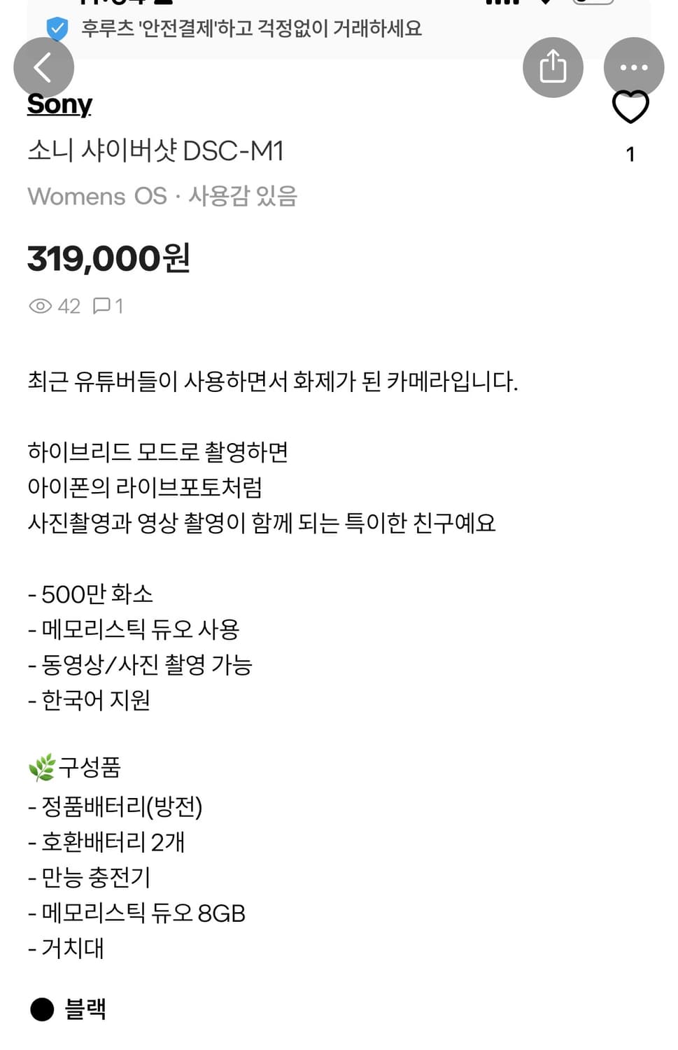소니 사이버샷 DSC-M1 상품이미지7