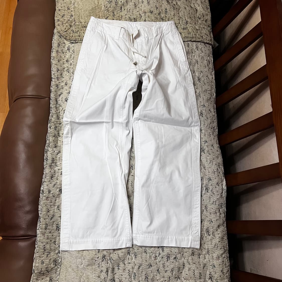 [34] 폴로 POLO 화이트 오버사이즈 코튼 팬츠 상품이미지1