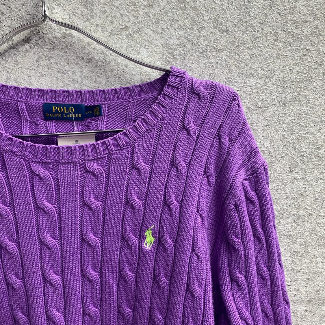 폴로 신형 퍼플 코튼 라운드 니트 B3482 상품이미지3