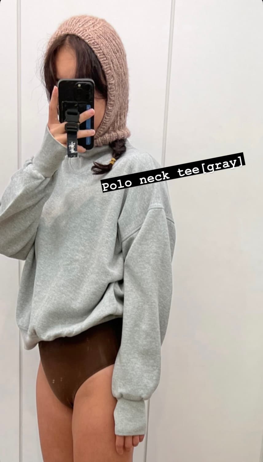 Nusnus 누스 빈티지 폴라 맨투맨 그레이 새상품 상품이미지3