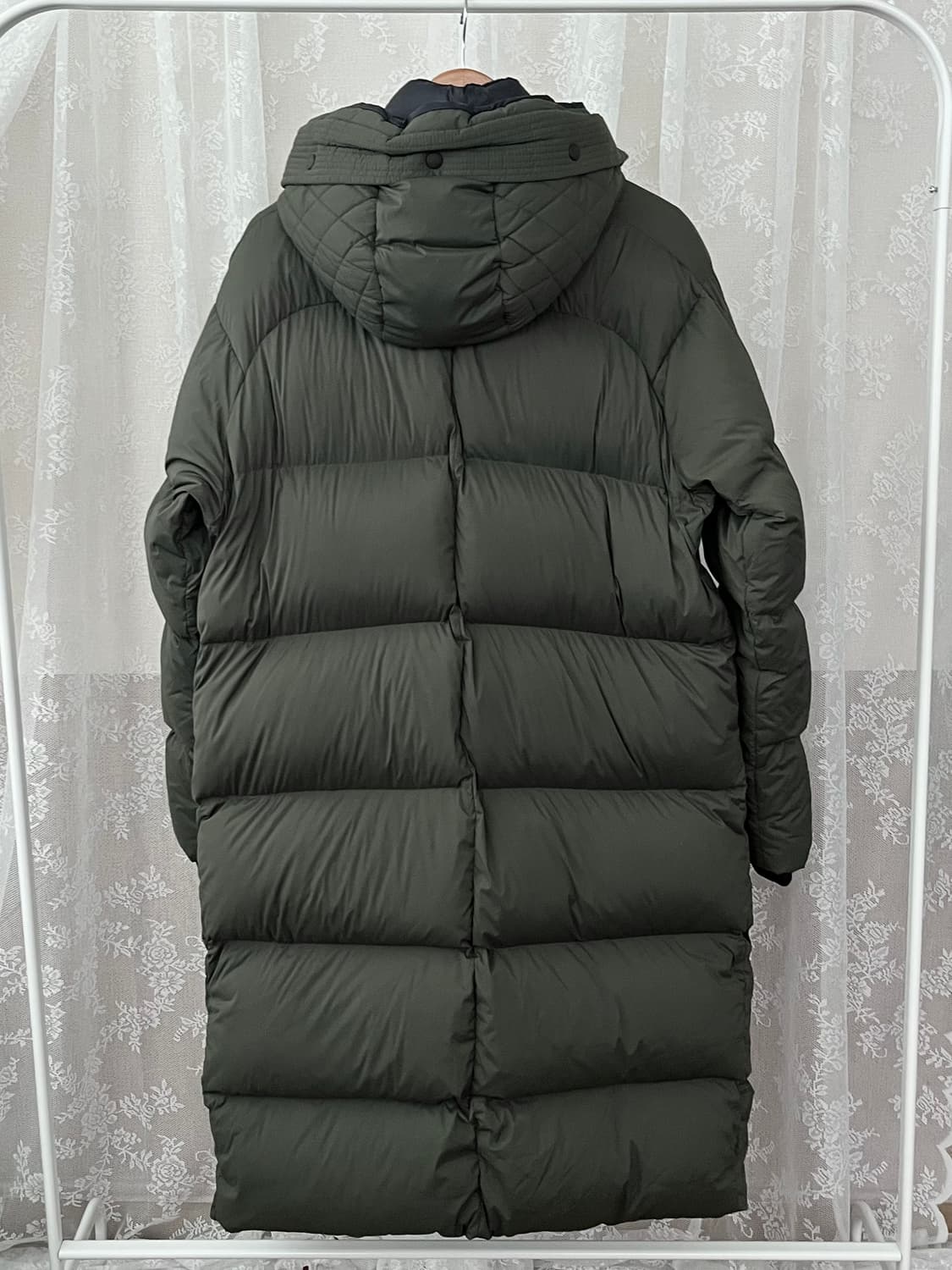 110) 몽벨 구스다운 롱패딩 카키 상품이미지2