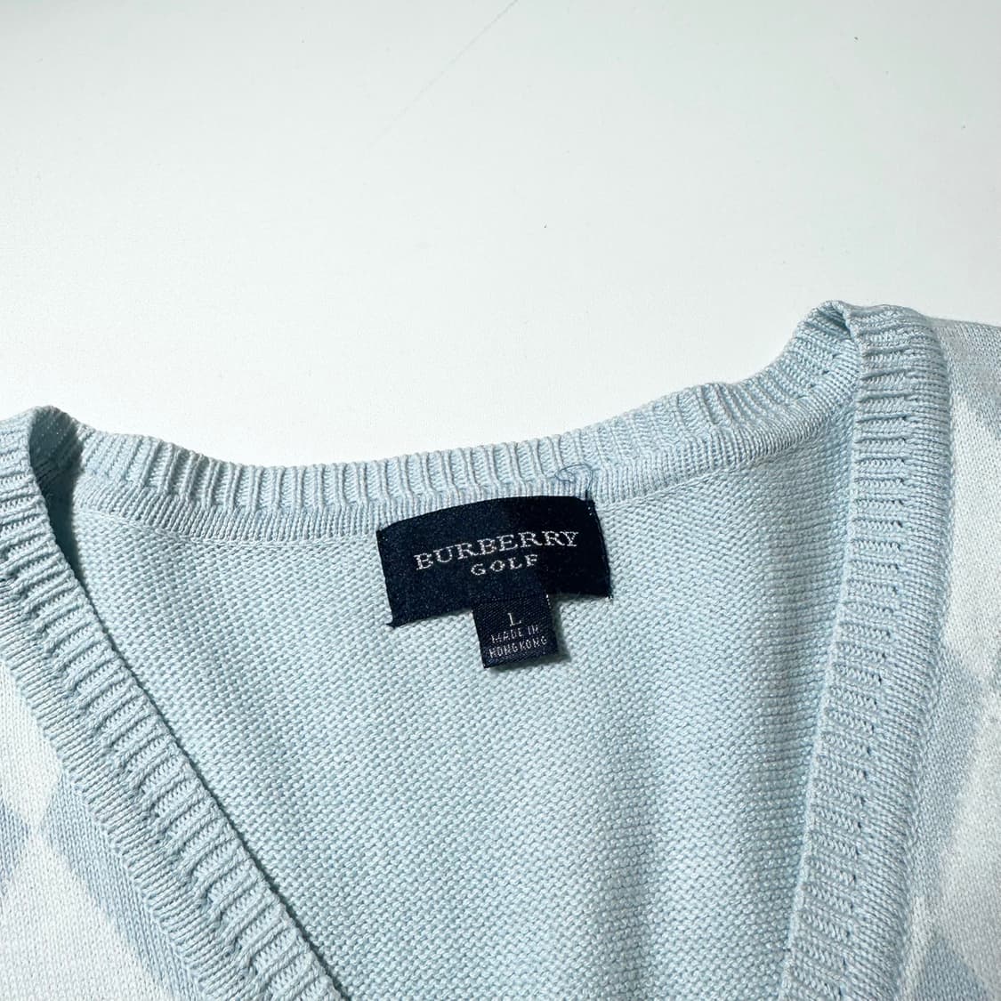 버버리 아가일 니트 베스트 상품이미지4