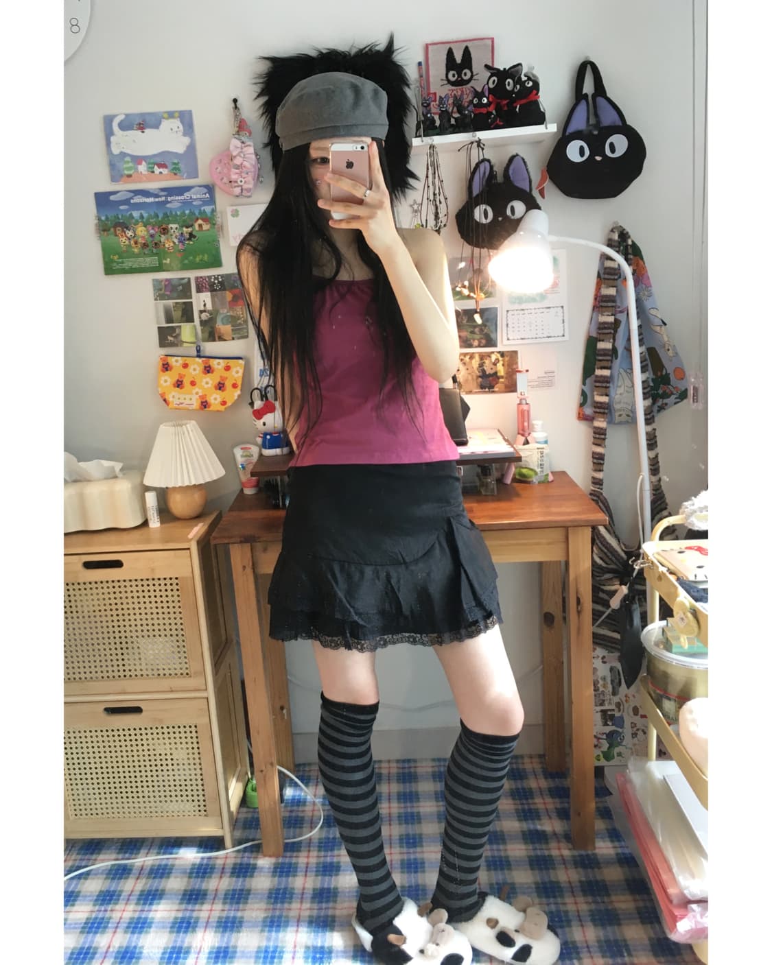 vintage halter neck sleeveless top pink 상품이미지3